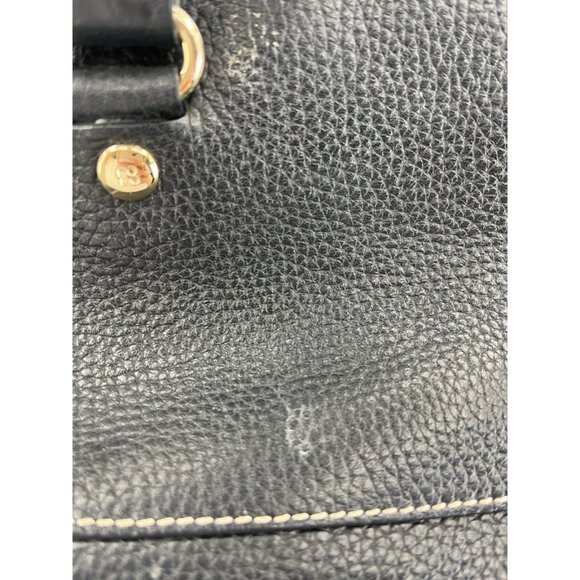 Kate Spade New York Womens Satchel Handbag Black Snap Phone Pocket Tassel M - Picture 12 of 12